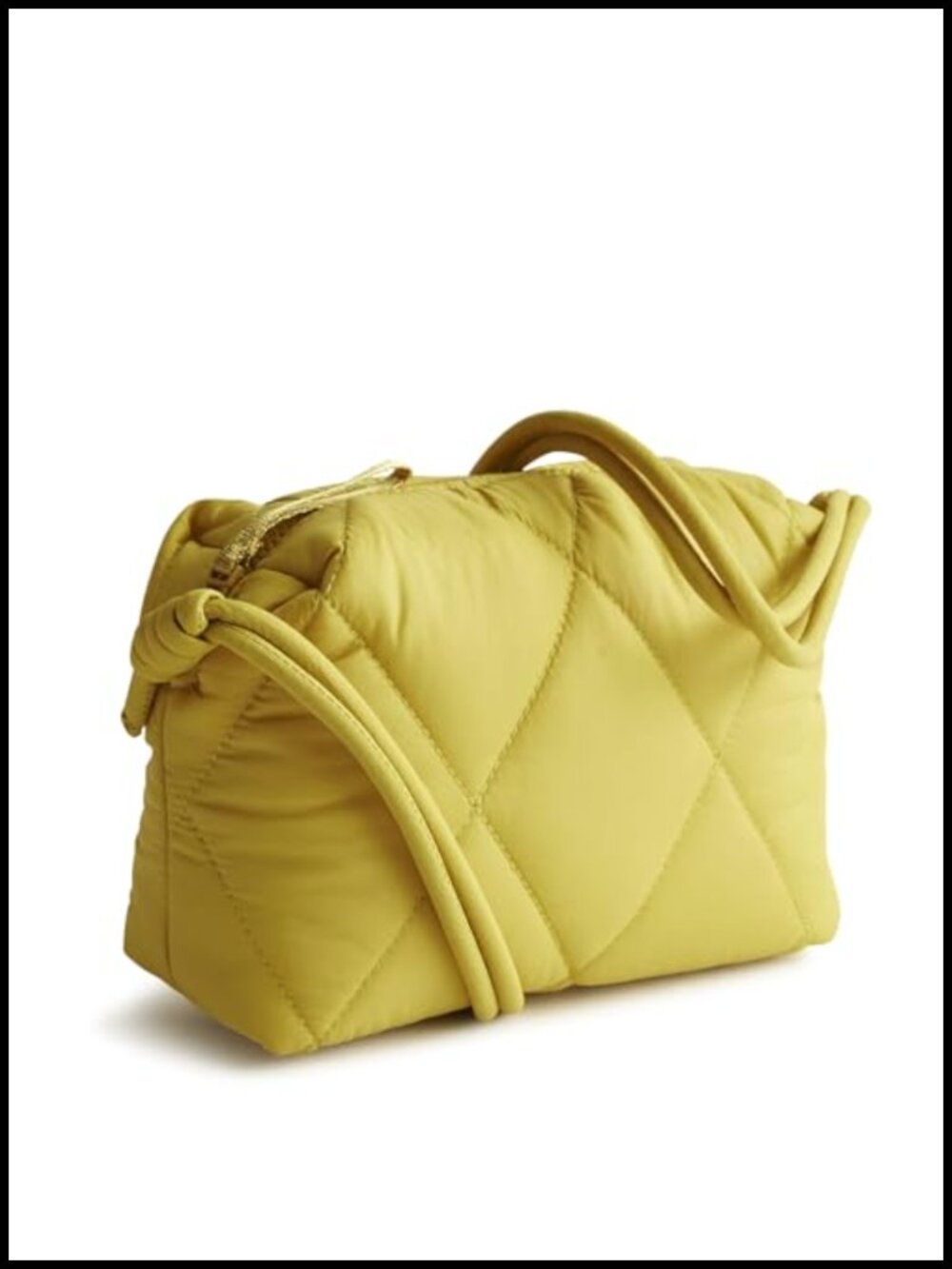 Featherweight Quilted Crossbody Bag Adjustable Strap Zip Satchel